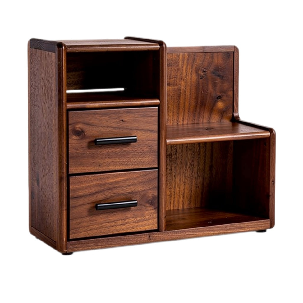 Moderne Houten Kast met Lades en Open Planken